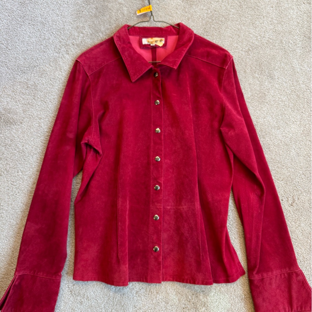 Women's Red Suede Shirt